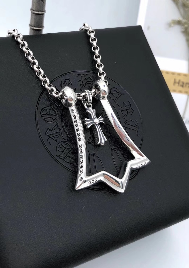 CHROME HEARTS 크롬하츠 남녀공용 925실버 목걸이 65cm
