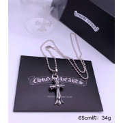 CHROME HEARTS 크롬하츠 남녀공용 925실버 십자 목걸이 65cm