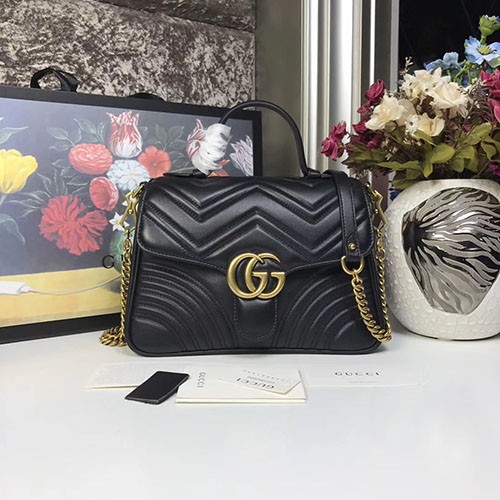 GUCCI 구찌 GG마몽 마틀라세 탑 핸들 신상 498110