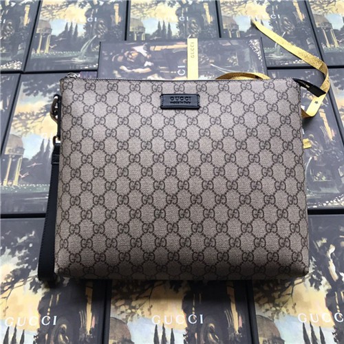 GUCCI 구찌 캔버스 GG 슈프림 에덴 스트랩 클러치 523293