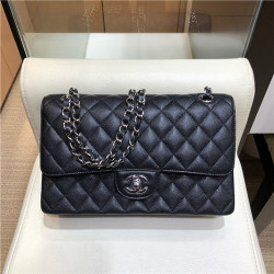 CHANEL 샤넬 캐비어 은장 숄더백 1112