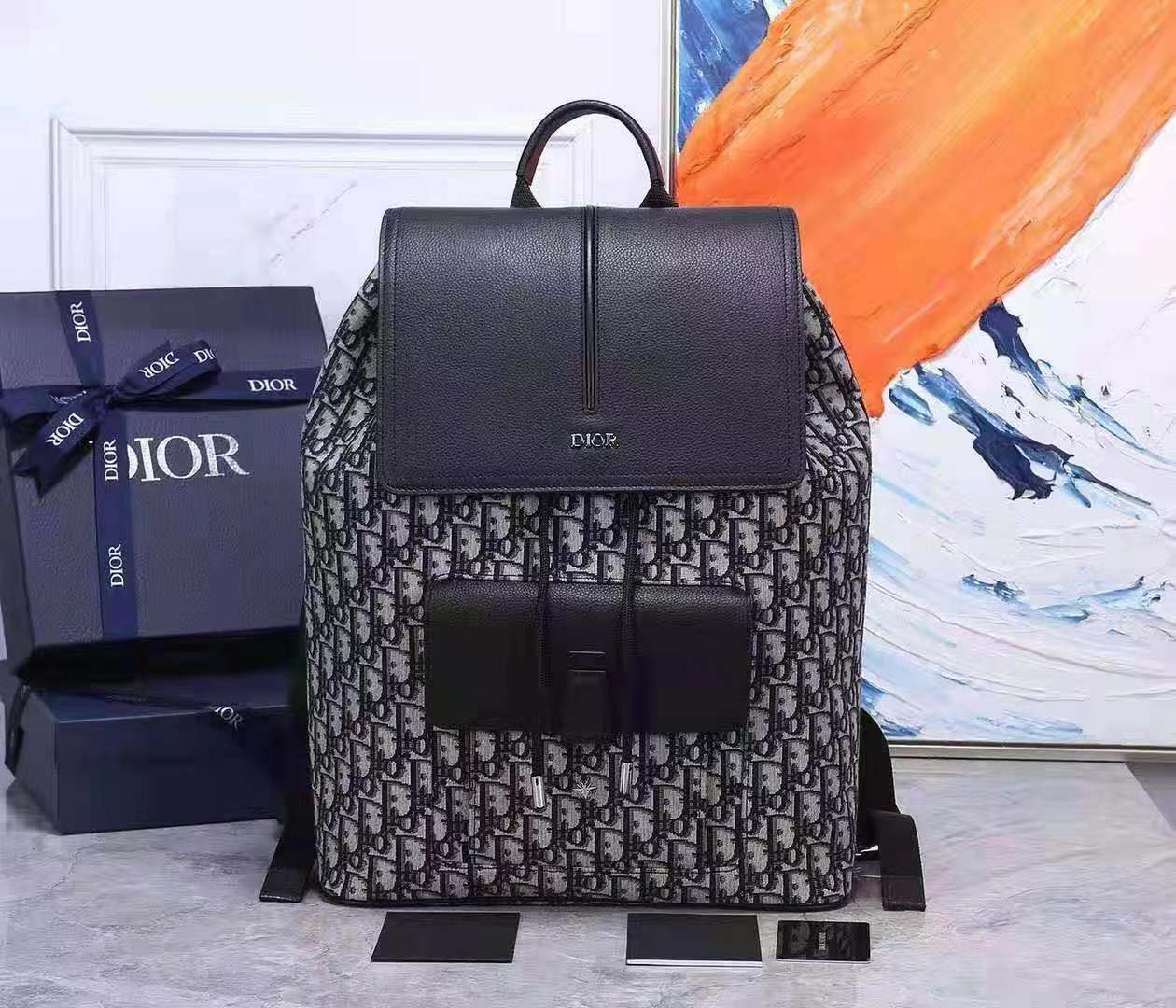 DIOR 디올 오블리크 백팩 9033