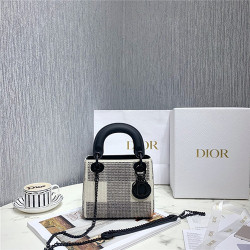 DIOR 디올 레이디 진주백 17CM D0987