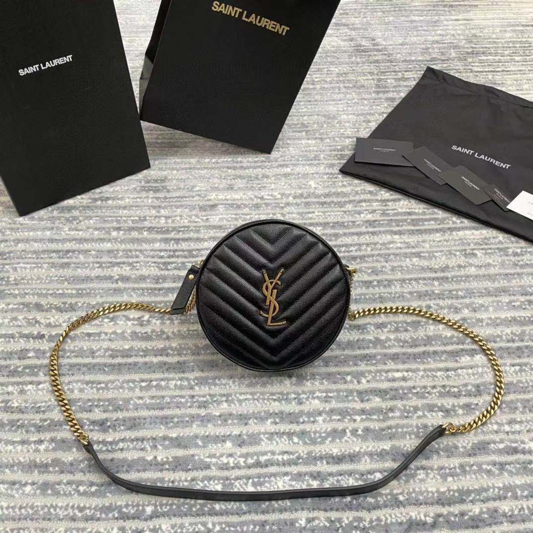SAINT LAURENT 생로랑 모노그램 라운드 탬버린백 1GF07