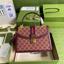 GUCCI 구찌 오피디아 GG 슈프림 웹 탑핸드백 651055