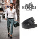 HERMES 에르메스 H블랙 벨트