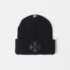 CHROME HEARTS 크롬하츠 크로스레더패치 비니