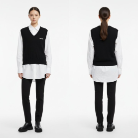 MIUMIU 미우미우 인타르시아 V넥 조끼 3COLOR