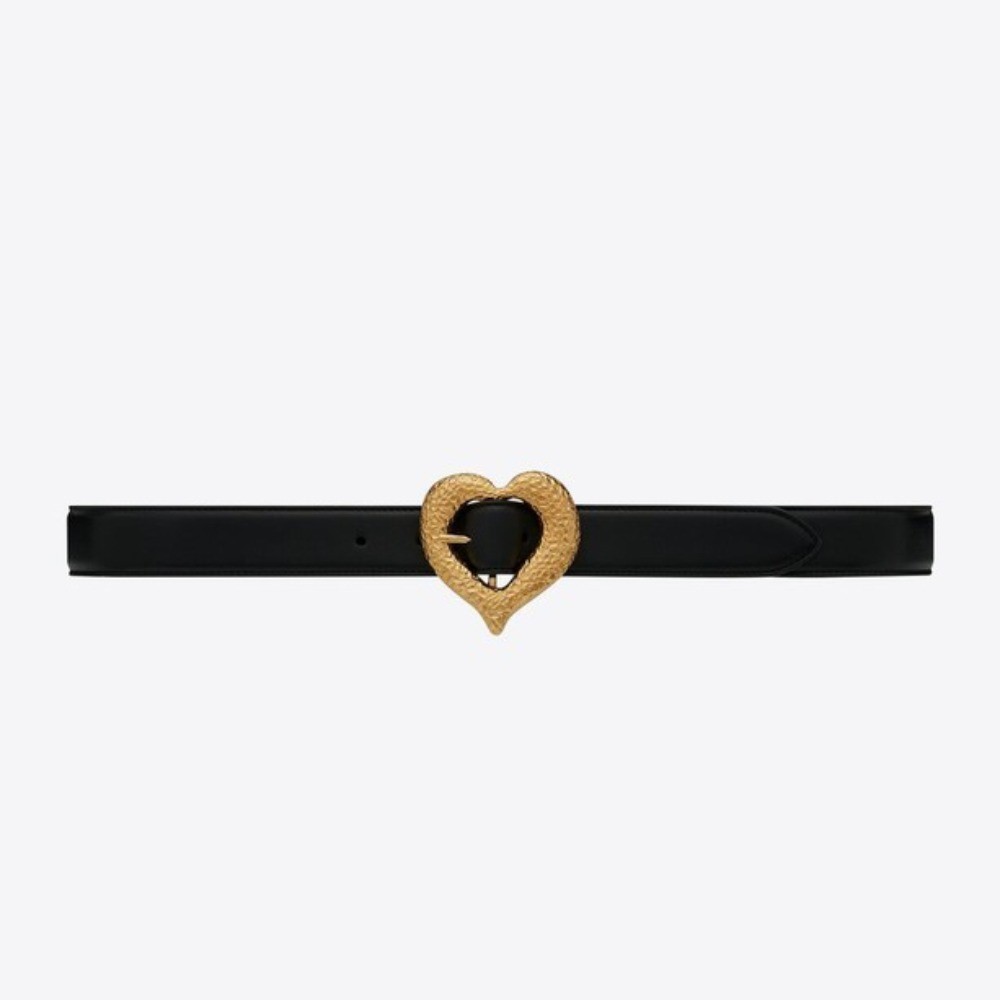 SAINT LAURENT 생로랑 양가죽 하트 벨트 650322 (30mm) 2COLOR