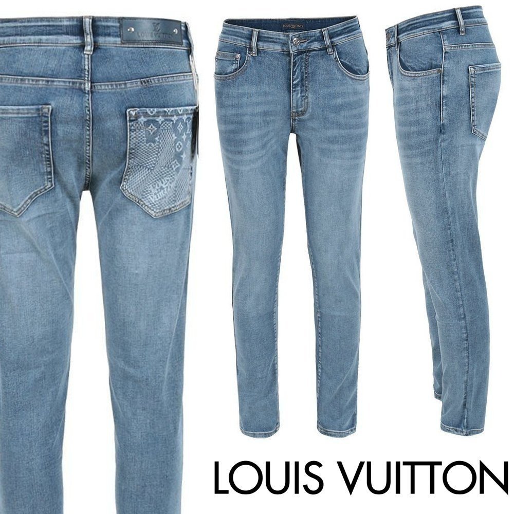 LOUIS VUITTON 루이비통 그래픽 로고 나염 슬림 일자진