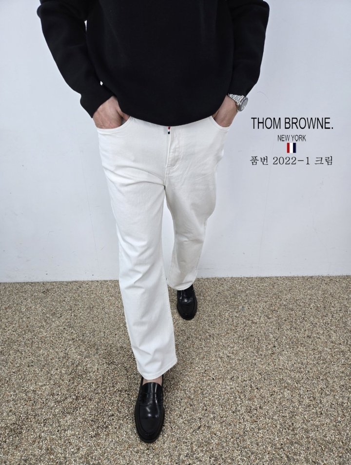 THOM BROWNE 톰브라운 세미 일자 청바지