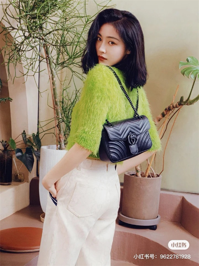 GUCCI 구찌 GG 마몽 마틀라세 숄더백 443497-5