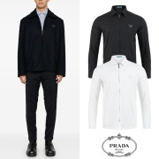 PRADA 프라다 클래식 레더 트라이앵글 바람막이