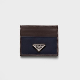 PRADA 프라다 리나일론 가죽 카드 지갑 2MC025
