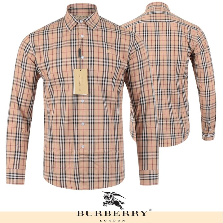 BURBERRY 버버리 기마자수 코튼체크 남방