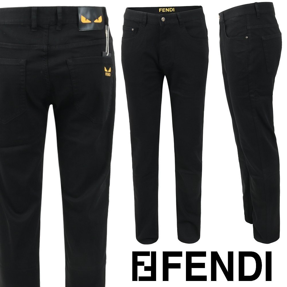 FENDI 펜디 스몰 로고 블랙 슬림 일자진