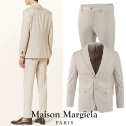 MAISON MARGIELA 메종마르지엘라 넘버로고 레더탭 싱글 슬림슈트