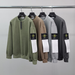 STONE ISLAND 스톤아일랜드 로고와펜 피그먼트 맨투맨