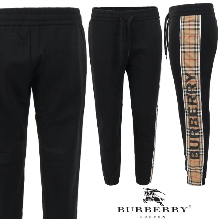 BURBERRY 버버리 노바 체크 레터링 트레이닝 팬츠