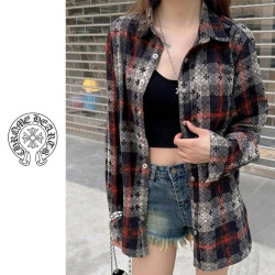 CHROME HEARTS 크롬하츠 크로스 패턴 체크 셔츠 2COLOR
