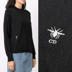DIOR 디올 꿀벌자수 라운드 니트