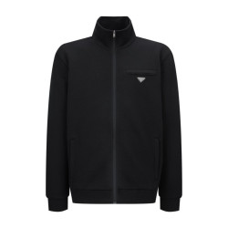 PRADA 프라다 새틴 저지 텍스처 집업