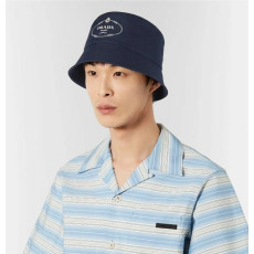 PRADA 프라다 로고 프린트 버킷햇