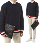 THOM BROWNE 톰브라운 삼선텝 라이닝 커플 맨투맨