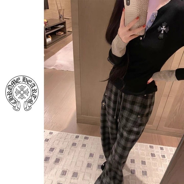 CHROME HEARTS 크롬하츠 스틸 패치 배색 긴팔