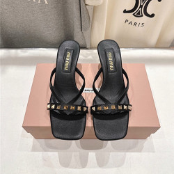 MIUMIU 미우미우 여성용 슬리퍼 (굽높이5CM) M46336 2COLOR