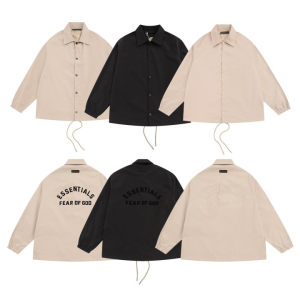 FEAR OF GOD 피어오브갓 에센셜 1103 백 로고 코치 자켓