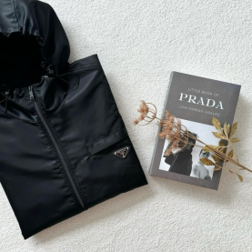 PRADA 프라다 리나일론 후드 블루종 자켓