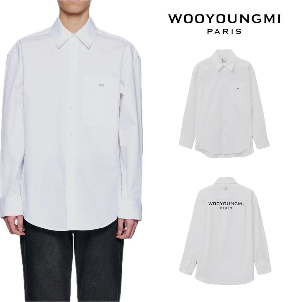 WOOYOUNGMI 우영미 코튼 백로고 셔츠 2COLOR