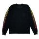 CHROME HEARTS 크롬하츠 넥 스크롤 로고 와플 써멀 티셔츠