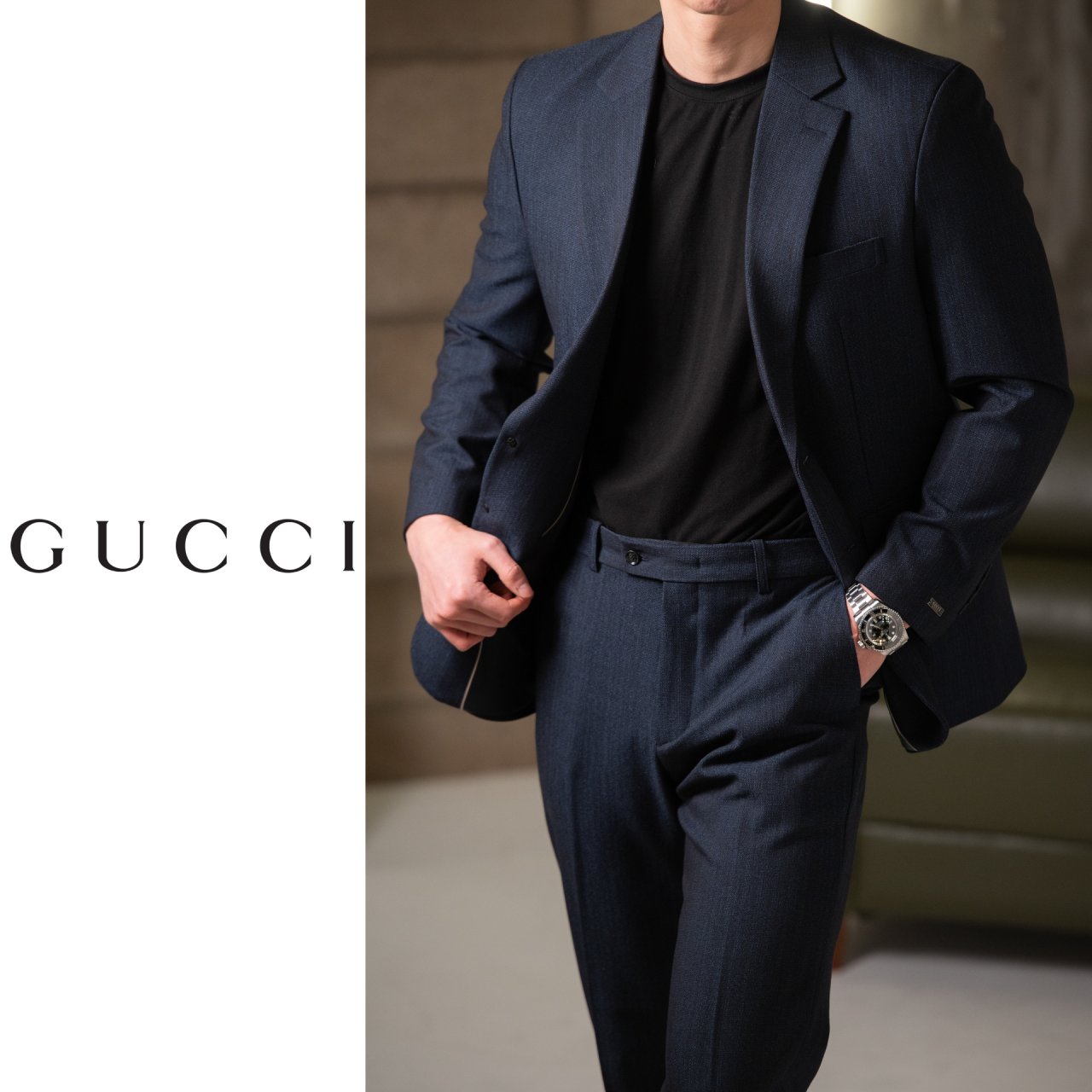 GUCCI 구찌 기본정장 에메랄드 네이비 정장