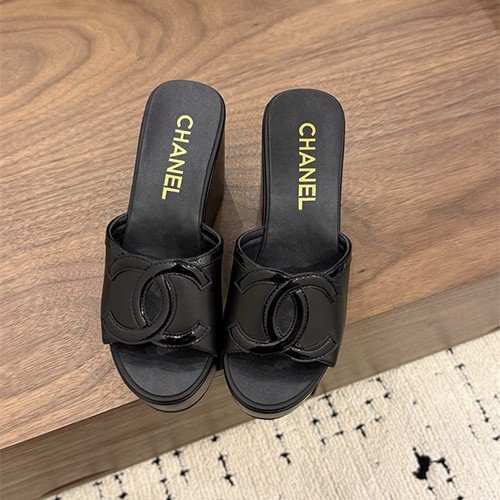 CHANEL 샤넬 여성용 슬리퍼 (굽높이9.5CM) C99376 2COLOR