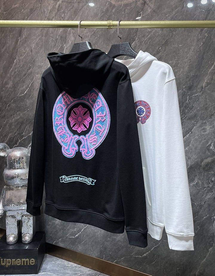 CHROME HEARTS 크롬하츠 7020 컬러 홀스슈 크로스 후드