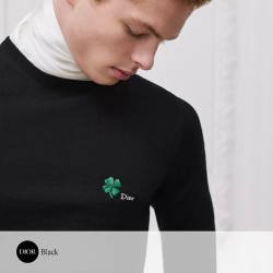 DIOR 디올 클로버 자수 라운드 니트