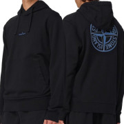 STONE ISLAND 스톤아일랜드 블루 백로고 후드티