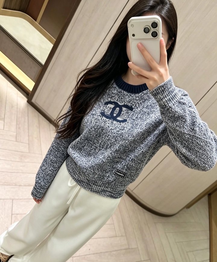 CHANEL 샤넬 트위드 믹스 니트 2COLOR