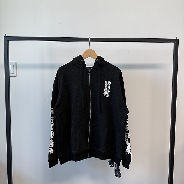 CHROME HEARTS 크롬하츠 올오버 크로스 후드 집업