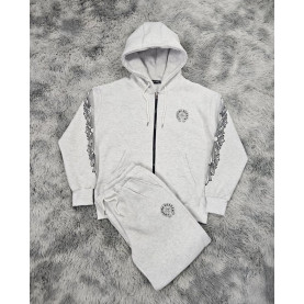 CHROME HEARTS 크롬하츠 타투 기모 후드집업+팬츠 세트