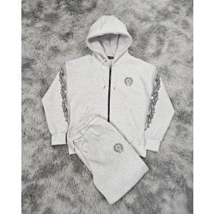CHROME HEARTS 크롬하츠 타투 기모 후드집업+팬츠 세트