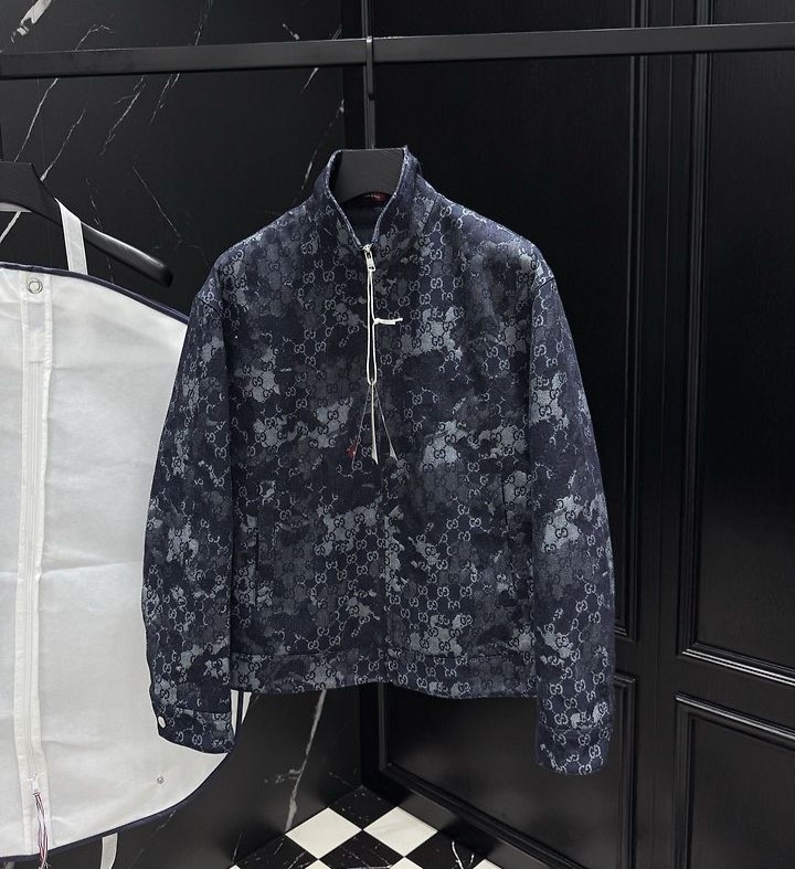 GUCCI 구찌 25141 자카드 데님 다운 자켓