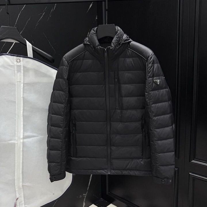 PRADA 프라다 25101 파이핑 다운 패딩 자켓